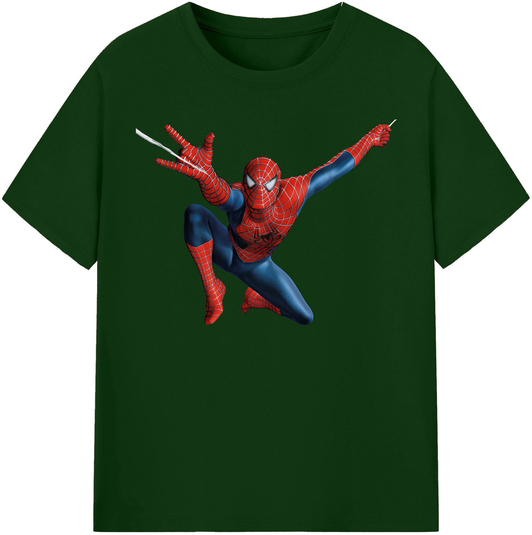 （画像用） Spider Man スパイダーマン 綿100％半袖Tシャツ（フロントプリント）